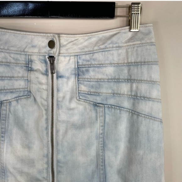 NWOT Anthropologie Pilcro and the Letterpress denim zip front skirt sz m/l - Picture 13 of 14